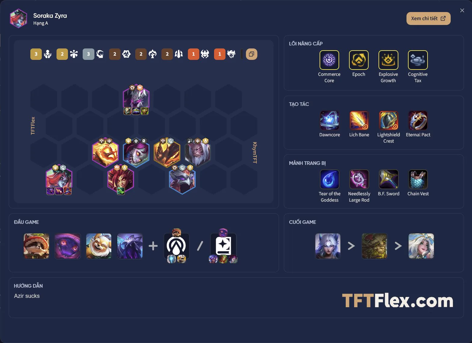 โพยคอมพ์ Soraka Zyra ระดับ A จาก TFTFlex.com