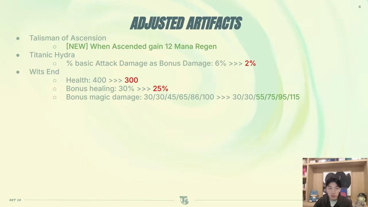 สไลด์ Adjusted Artifacts แผ่นสาม: Talisman of Ascension เพิ่มใหม่ เมื่อ Ascend ได้มานาฟื้น 12, Titanic Hydra ดาเมจโบนัสจ