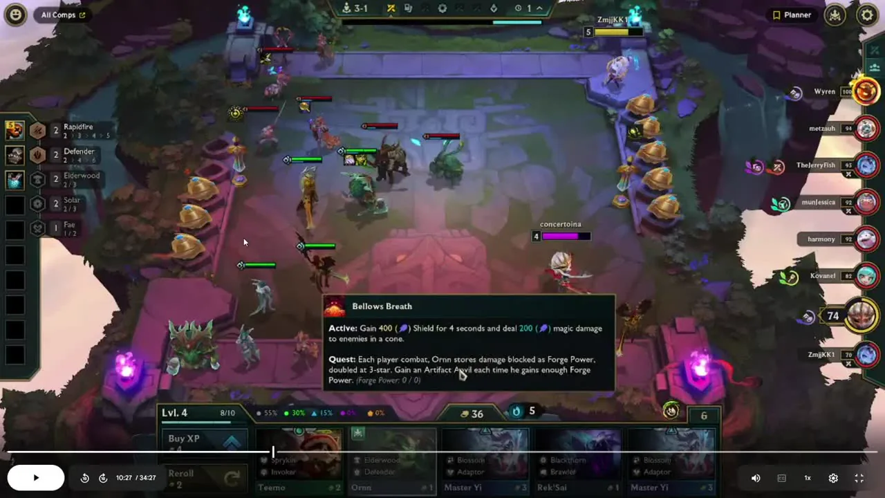 คำอธิบายเควสของ Ornn
