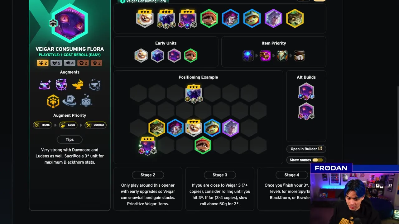บอร์ด Veigar Consuming Flora — จากคลิป TFT Academy นาที 30:00