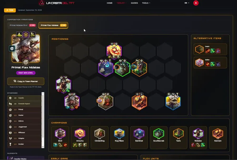 บอร์ด Primal Flex Nidalee ที่ 13:00
