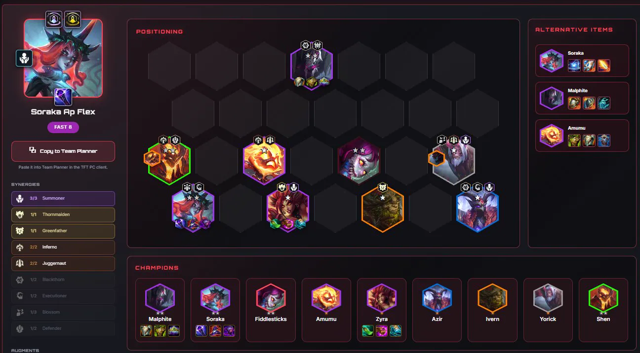 บอร์ด Soraka Ap Flex ของ @TFTtomus