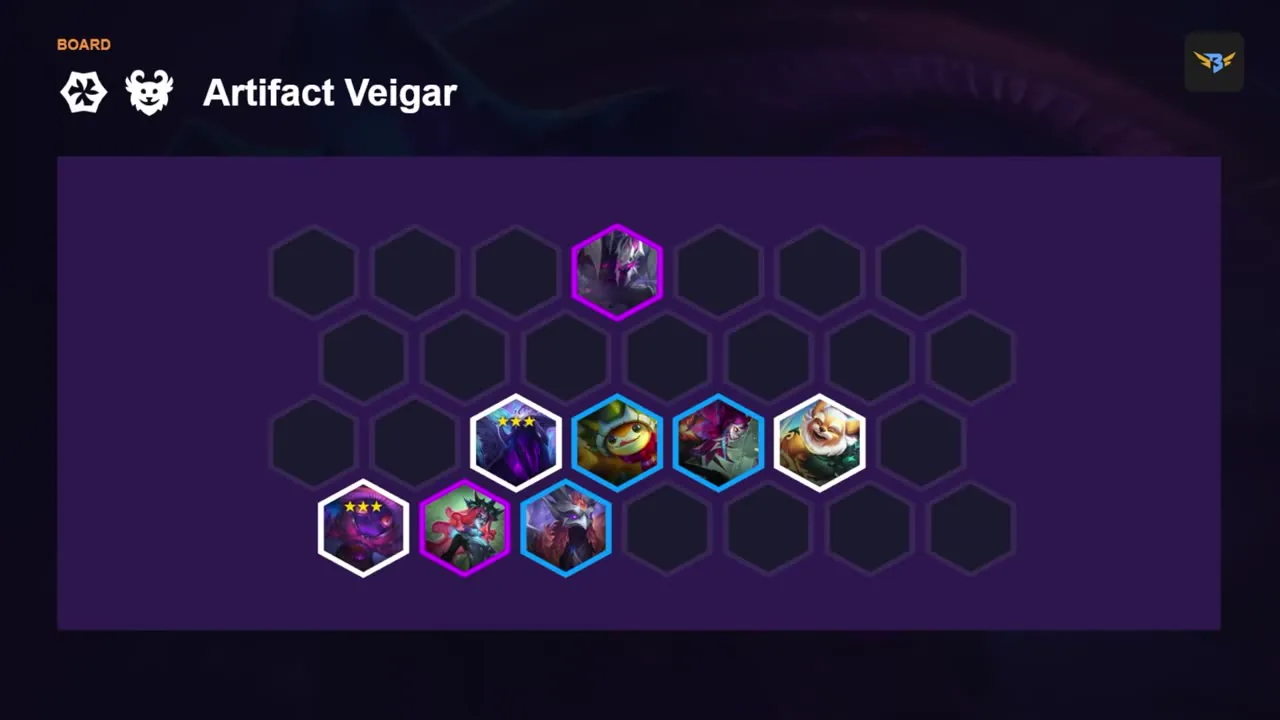 สไลด์ 40 — บอร์ด Artifact Veigar (เลเวล 8)