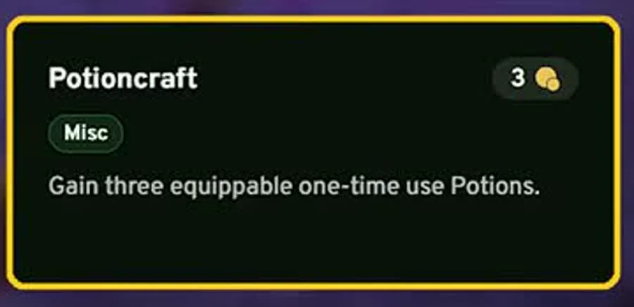 Potioncraft — ได้ยาใช้ครั้งเดียวที่ใส่ให้ยูนิตได้ 3 ขวด ราคา 3 ทอง
