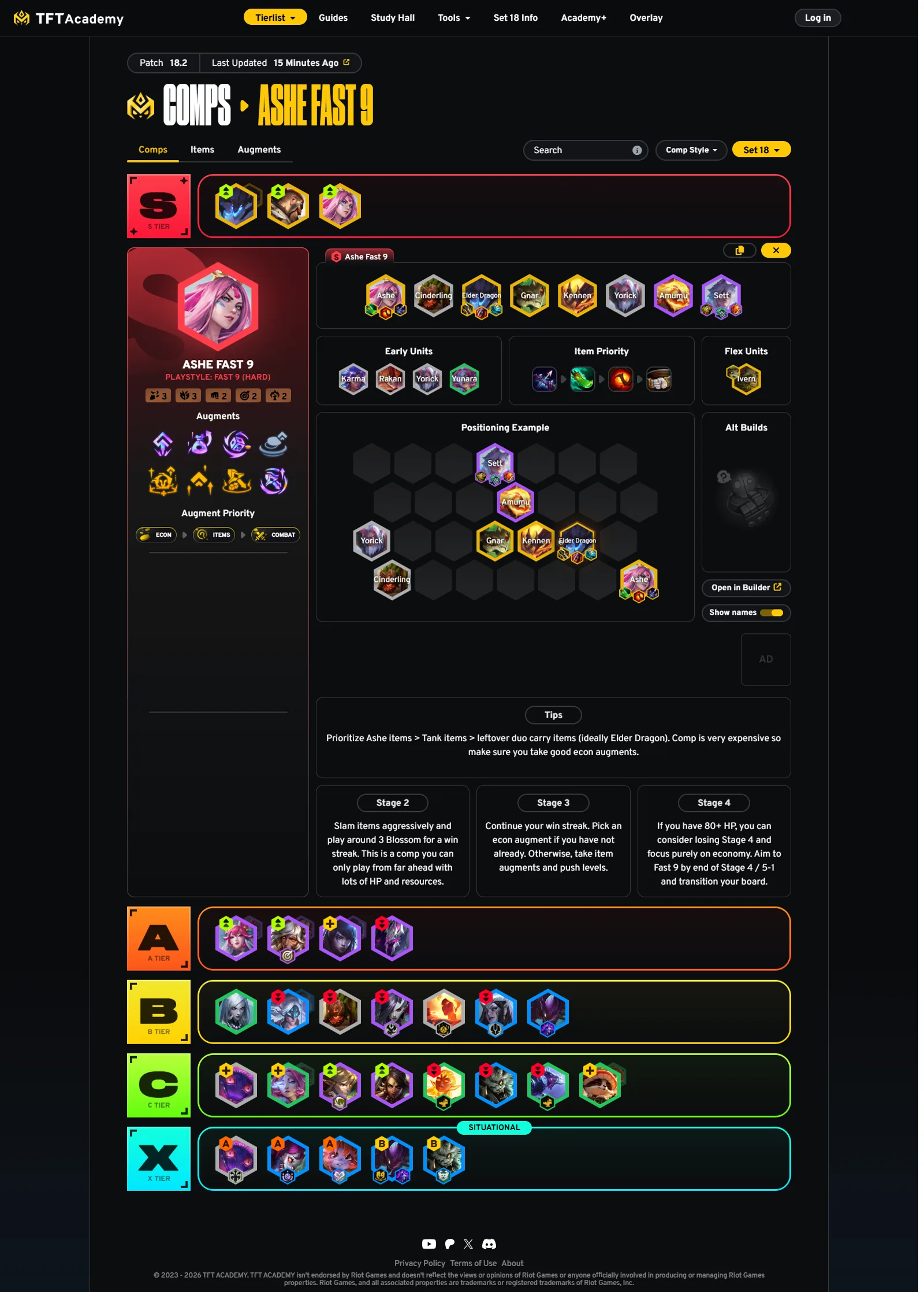 Ashe Fast 9 — TFT Academy 18.2